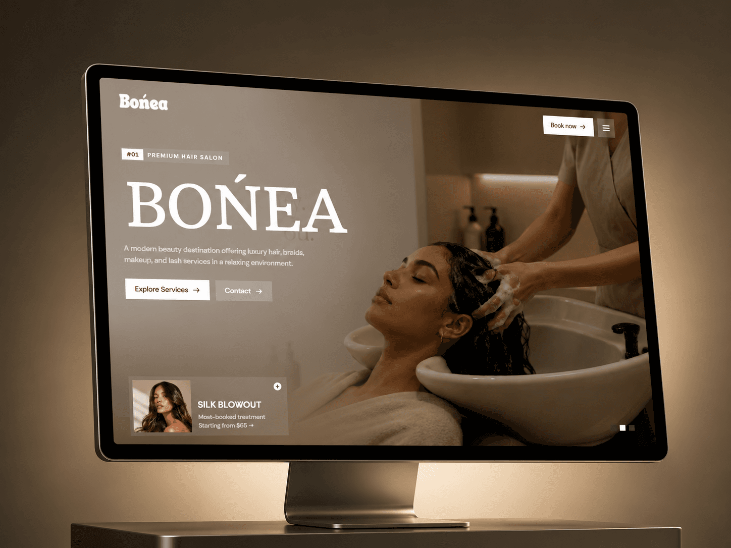 Bonea Salon — The chair, booked in three taps.